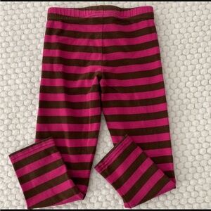 Emily Rose Toddler Girls’ Striped Leggings Brown & Pink Size 3T